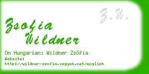 zsofia wildner business card